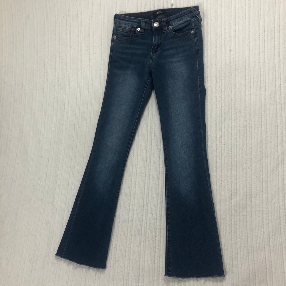 True Religion Dark Indigo Bootcut Jeans with Subtle Whiskering